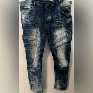 Men's Blue Distressed Jeans